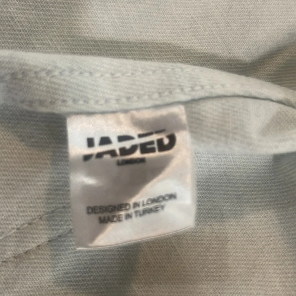 Jaded London Graffiti Blue denim jacket oversized size Small urban streetwear